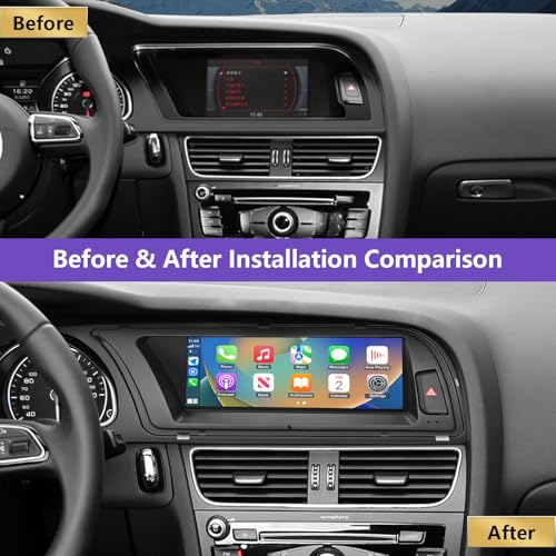 NINETOM 8.9" Touchscreen Wireless CarPlay Android Auto Multimedia Receiver Compatible with Audi A4 MMI 2G (2009–2015), Supports Mirrorlink, Camera, Navigation - Image 4