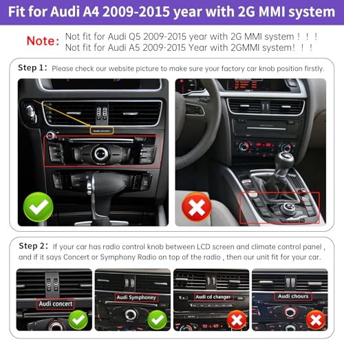NINETOM 8.9" Touchscreen Wireless CarPlay Android Auto Multimedia Receiver Compatible with Audi A4 MMI 2G (2009–2015), Supports Mirrorlink, Camera, Navigation - Image 2