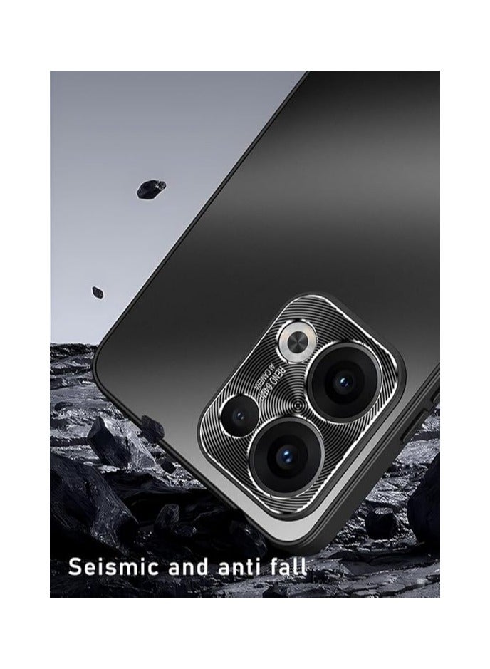 Frosted Magnetic Case Compatible with OPPO Reno 13, 360 ° Rotating Bracket Frosted Shell, Earthquake and Fall Resistant Cover for OPPO Reno 13 - Image 3