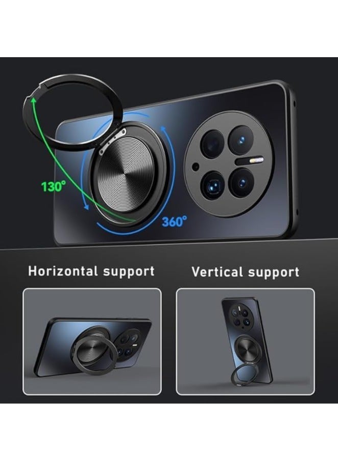 Frosted Magnetic Case Compatible with OPPO Reno 13, 360 ° Rotating Bracket Frosted Shell, Earthquake and Fall Resistant Cover for OPPO Reno 13 - Image 4