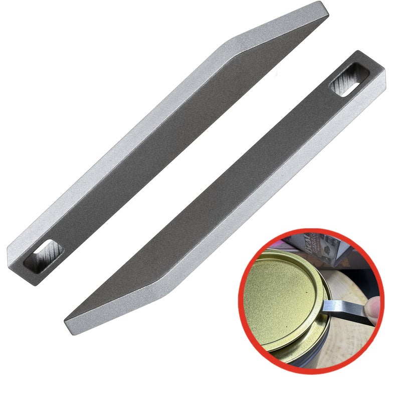 Stainless Steel Mini Pry Bar Keychain Multi Tool Screwdriver Box Opener Silvery - Image 1
