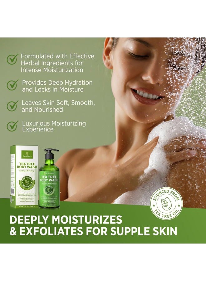 Roycederm Antifungal Body Wash & Soap, Antibacterial Tinea Versicolor Wash, Tea Tree Back Acne, Folliculitis For Jock Itch, Athletes Foot, Odor, Ringworm - Image 3