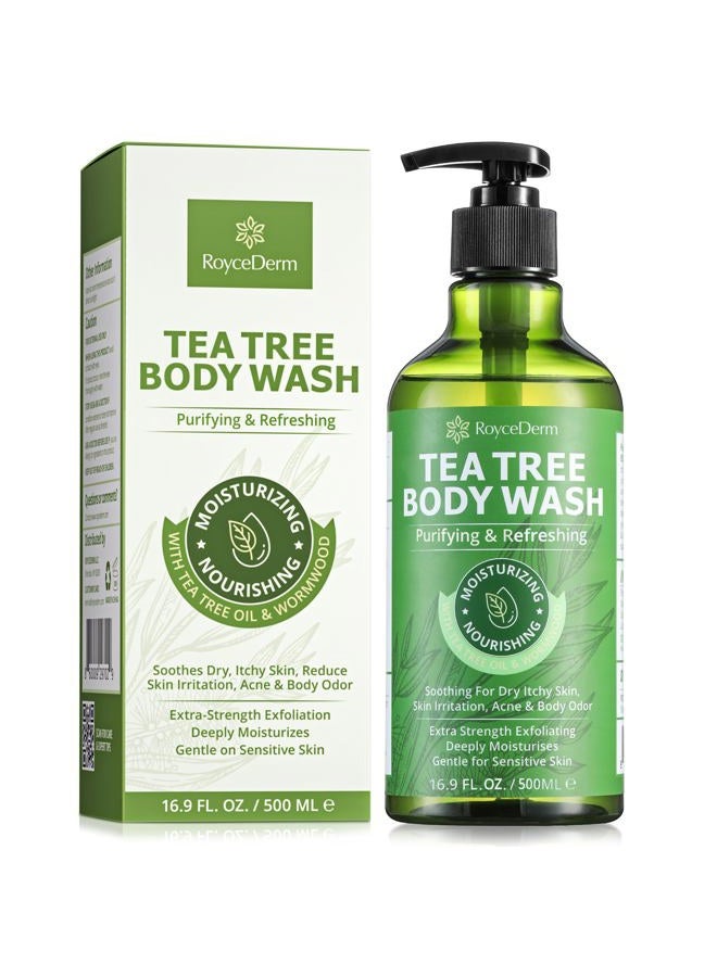 Roycederm Antifungal Body Wash & Soap, Antibacterial Tinea Versicolor Wash, Tea Tree Back Acne, Folliculitis For Jock Itch, Athletes Foot, Odor, Ringworm - Image 1