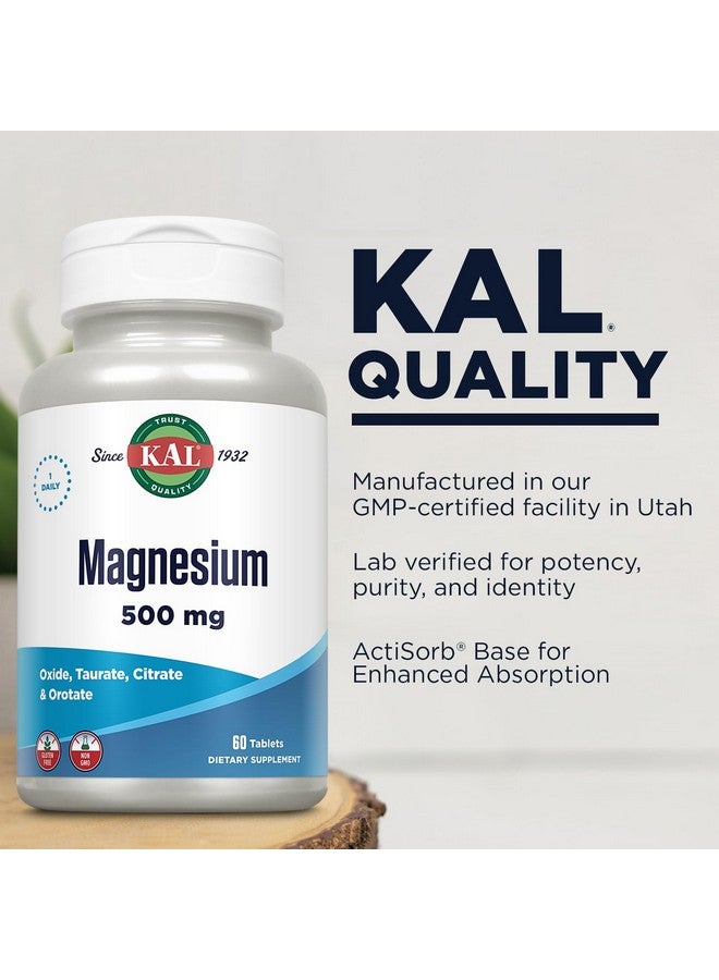 Kal 500 Mg Magnesium Tablets, 60 Count - Image 3