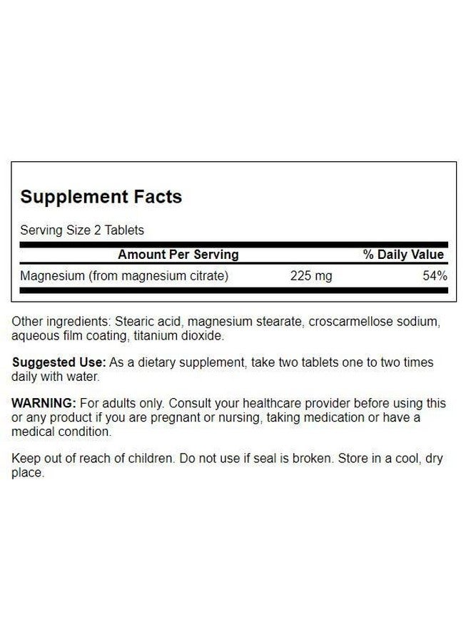 SWANSON Magnesium Citrate Super Strength 112.5 Mg 240 Tabs - Image 2