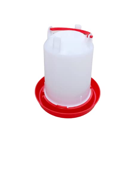 TMW TM&W Plastic Semi Automatic Feeder and Drinker, Water System & Feeding System for All Birds (Qty - Drinker 1.5 LTR 5 Pieces), White - Image 4