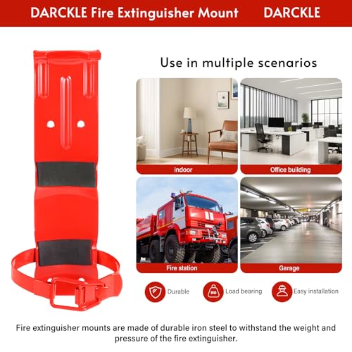 DARCKLE 4Pack 2.5LB Fire Extinguisher Mount Bracket,for Vehicle,Car, Boat, Truck,Home,Extinguisher Mount Holder Wall Mount,Fire Extinguisher Hanger - Image 5