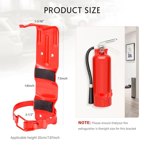 DARCKLE 4Pack 2.5LB Fire Extinguisher Mount Bracket,for Vehicle,Car, Boat, Truck,Home,Extinguisher Mount Holder Wall Mount,Fire Extinguisher Hanger - Image 2