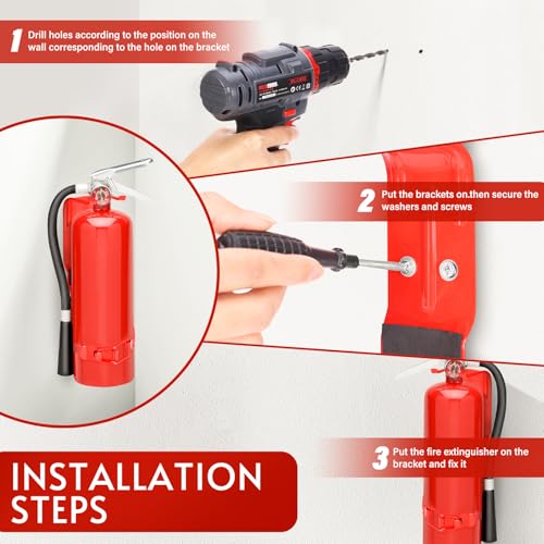 DARCKLE 4Pack 2.5LB Fire Extinguisher Mount Bracket,for Vehicle,Car, Boat, Truck,Home,Extinguisher Mount Holder Wall Mount,Fire Extinguisher Hanger - Image 4