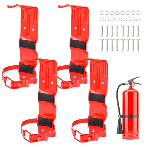 DARCKLE 4Pack 2.5LB Fire Extinguisher Mount Bracket,for Vehicle,Car, Boat, Truck,Home,Extinguisher Mount Holder Wall Mount,Fire Extinguisher Hanger - Image 1