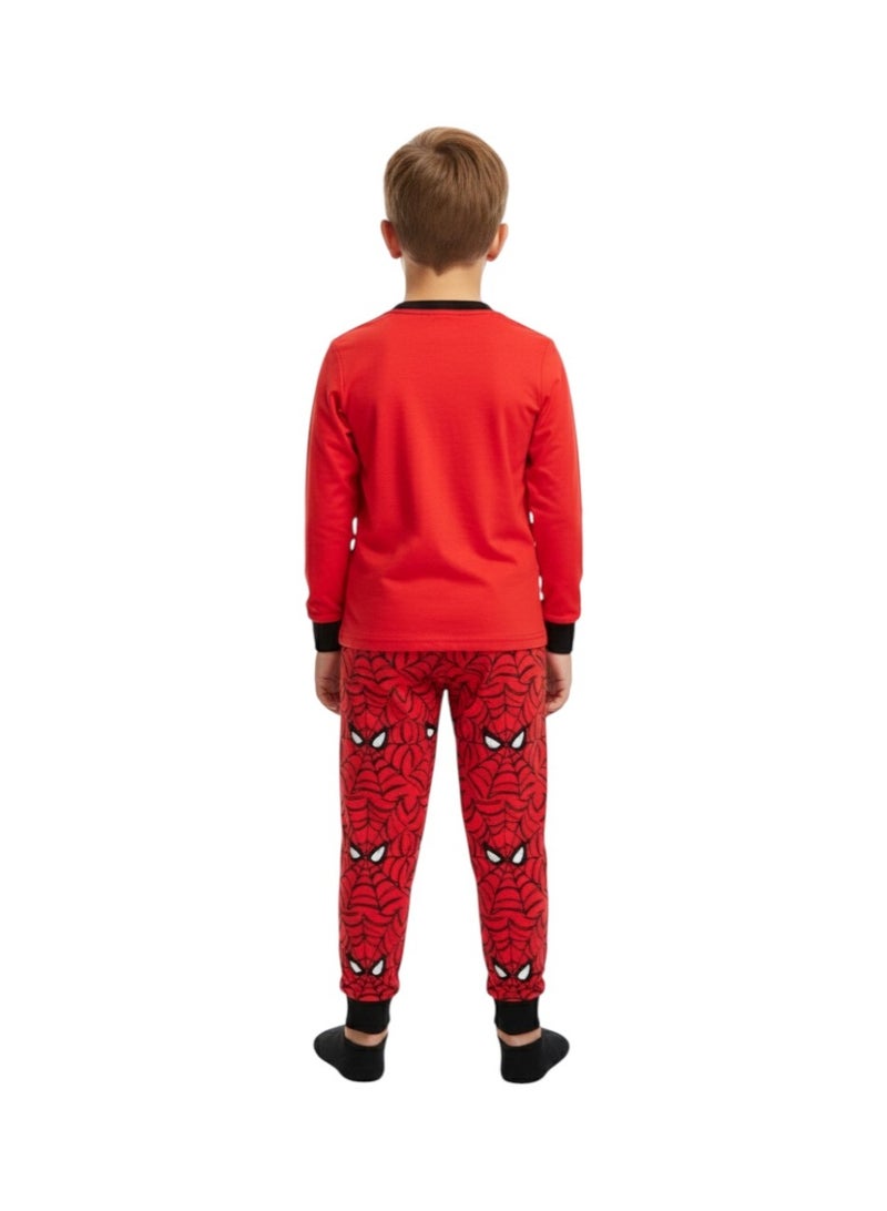 Bidani Boys' Spider Web Print Pajama Set – Long Sleeve - Image 3