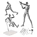 Haniforever Artists Manikin Art Mannequin Figures Supplies Drawing ToolsSmall Drawing Figure Model for SketchingPaintingAction Figure SetGreyMale - Image 2