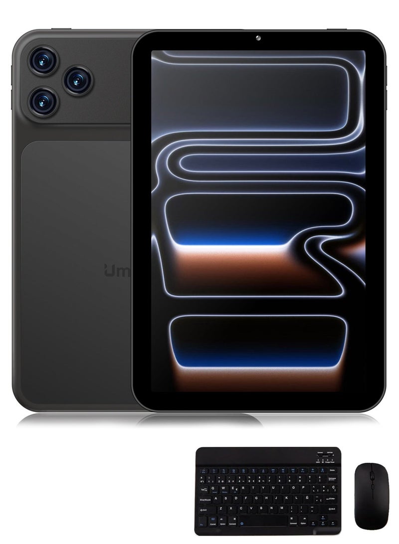 Umiio Smart Tablet i18 Pro Max 10.1-inch HD Display with Bluetooth Keyboard And Mouse 16GB RAM 1TB ROM Dual SIM 5G Network Android Tab 8+16MP Camera WiFi GPS Slim Kids Tablet -Black - Image 1