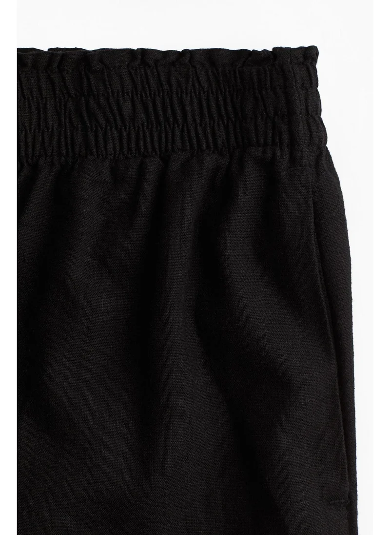 اتش اند ام Linen-blend shorts