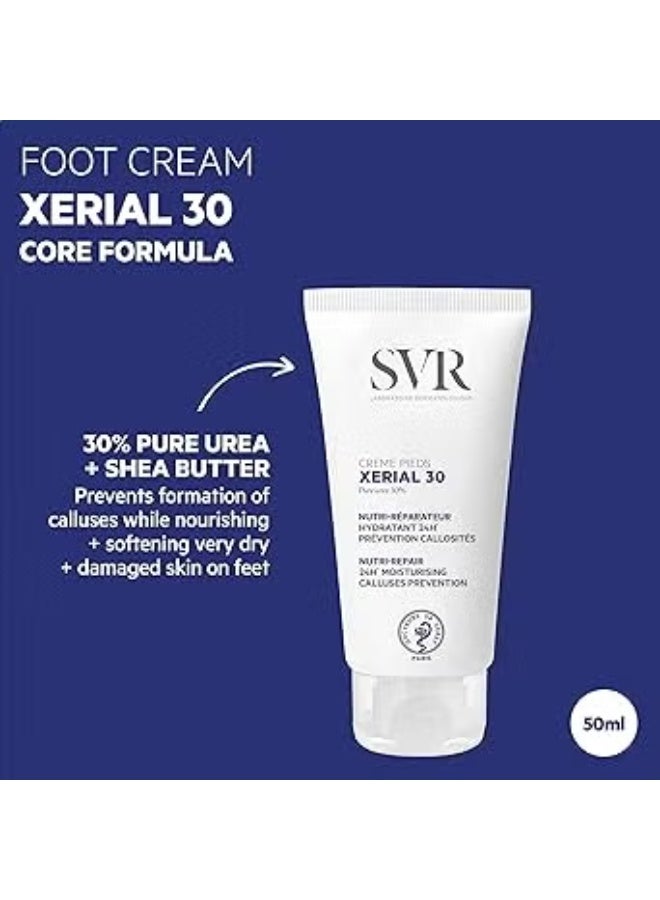 Svr Xerial Urea 30% Moisturising 24H Fragrance Free Foot Cream 50 ml - Image 3
