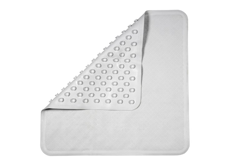 Croydex Rubagrip Square Shower Mat  Secure Grip Suction Cups for a Non Slip Shower Mat with Anti Mould and AntiBacterial Additive Made From Natural Rubber 53x53cm