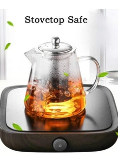 Generic Glass Teapot Kettle with Removable Stainless Steel Infuser,Borosilicate Glass Tea Pot with Strainer for Blooming Tea，Coffee & Loose Leaf Tea, Microwave & Stovetop Safe  - Image 5