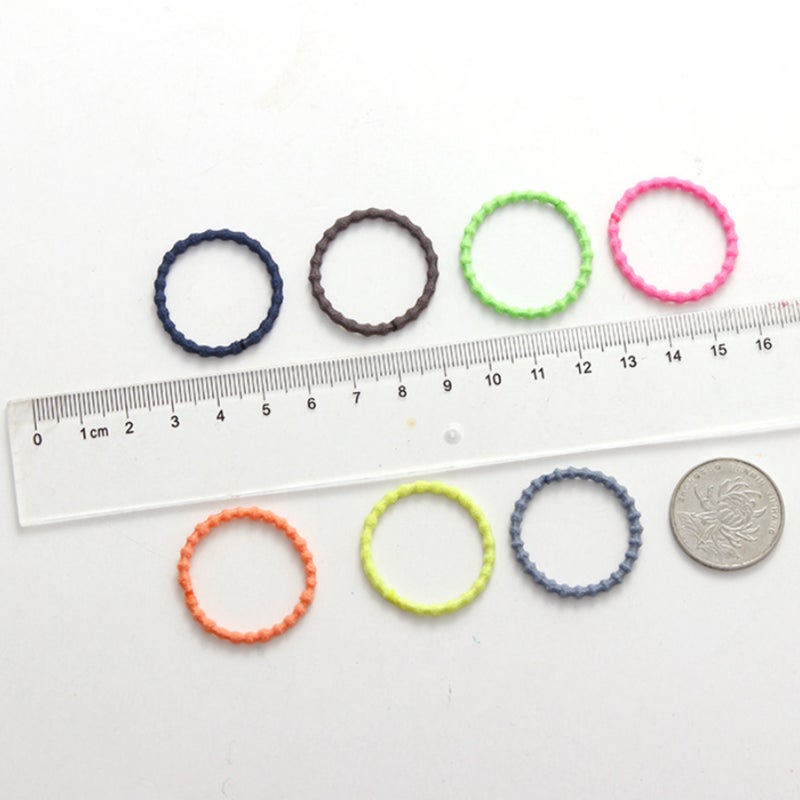 Elastic Hair Loop 6 Inch Multicolor 50-Pack High Elasticity Smooth Nylon - No Scalp Pulling Hair Ties for Kids Adults Home Barber Shop Use - Image 4