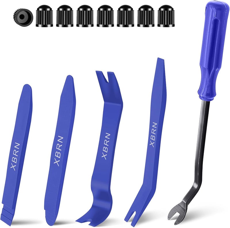 TEAYIR XBRN Auto Trim Removal Tool Kit,13 Pcs Car Panel Door Window Tools Kit,Auto Clip Fastener Remover Pry Tool Set Blue Long term storage compatible - Image 1