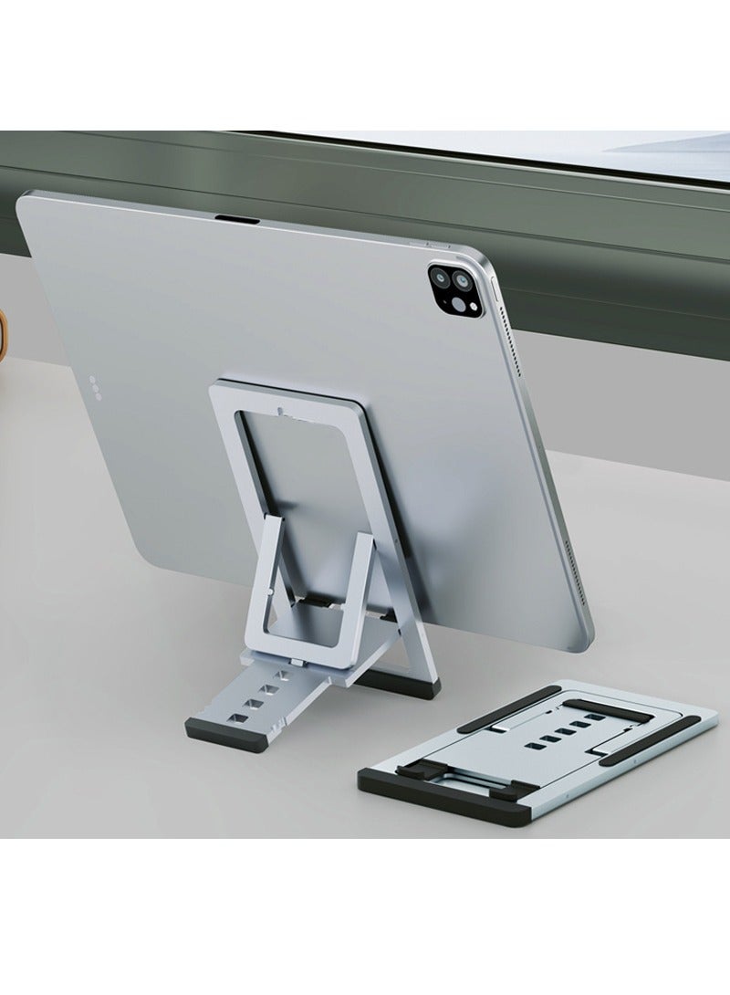 Mobile phone holder, height adjustable mobile phone holder, aluminum alloy mobile phone desktop holder, suitable for office desks, stable iPhone holder, desk phone holder, video recording phone holder, adjustable travel phone holder, compatible with iPhone 16/15/14/13 series Galaxy S24 S25 ultra black  - Image 1