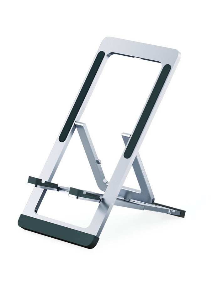 Mobile phone holder, height adjustable mobile phone holder, aluminum alloy mobile phone desktop holder, suitable for office desks, stable iPhone holder, desk phone holder, video recording phone holder, adjustable travel phone holder, compatible with iPhone 16/15/14/13 series Galaxy S24 S25 ultra black  - Image 5