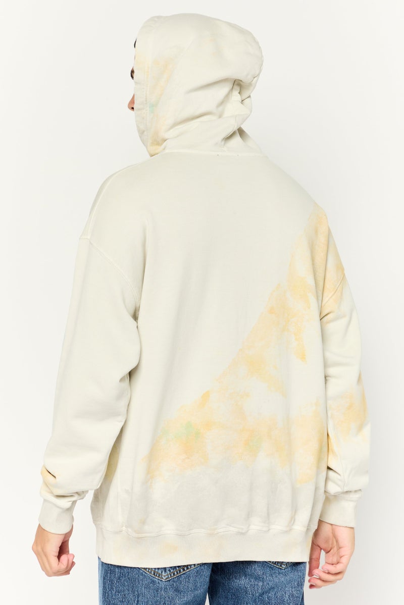 DIESEL سويت شيرتات للرجال بغطاء رأس بتصميم تيدي داي، رمادي فاتح - Image 4