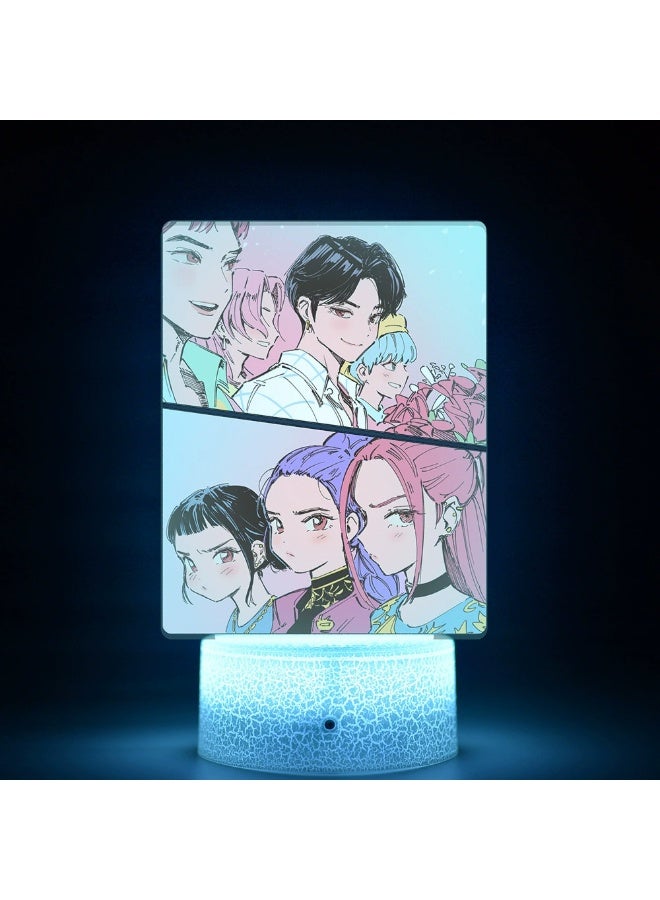 K-Pop Demon Hunters movie peripheral printed remote control 16-color night light is the best gift for family and friends