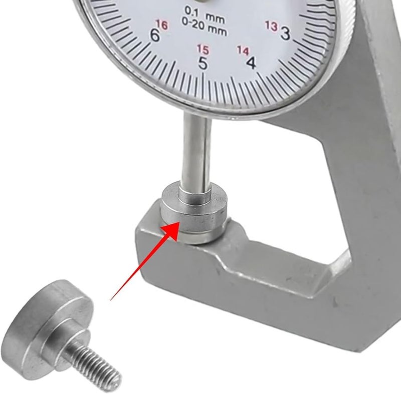 Stainless Steel Flat Contact Point For Dial Thickness Gauge M2 5 Thread Size D10xL5 - Image 3
