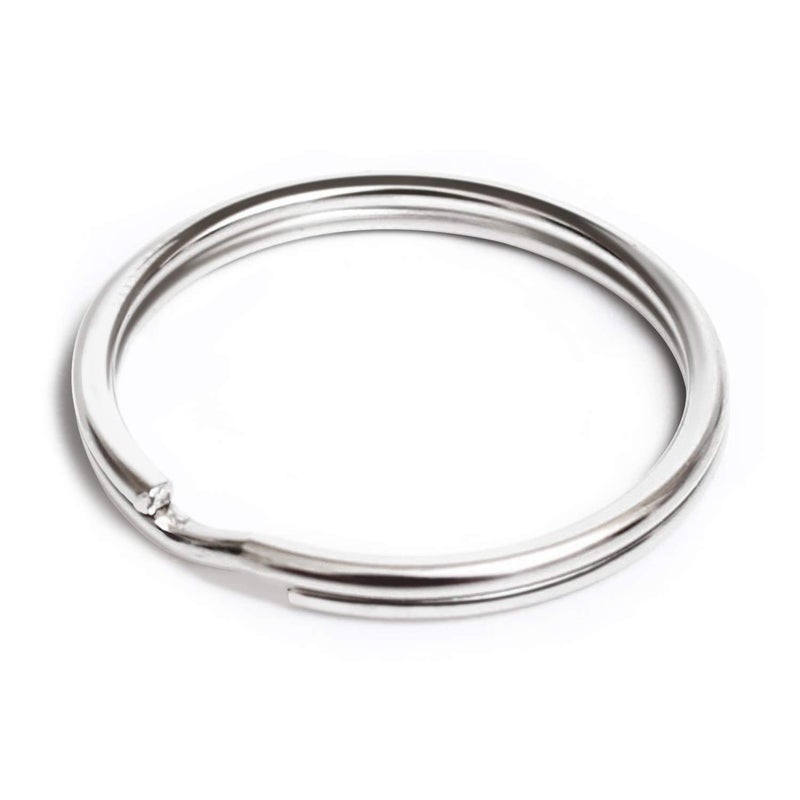 Prudance 100PCS Key Rings Metal Round Split Ring Bulk Pack of 1001 25mm Diameter