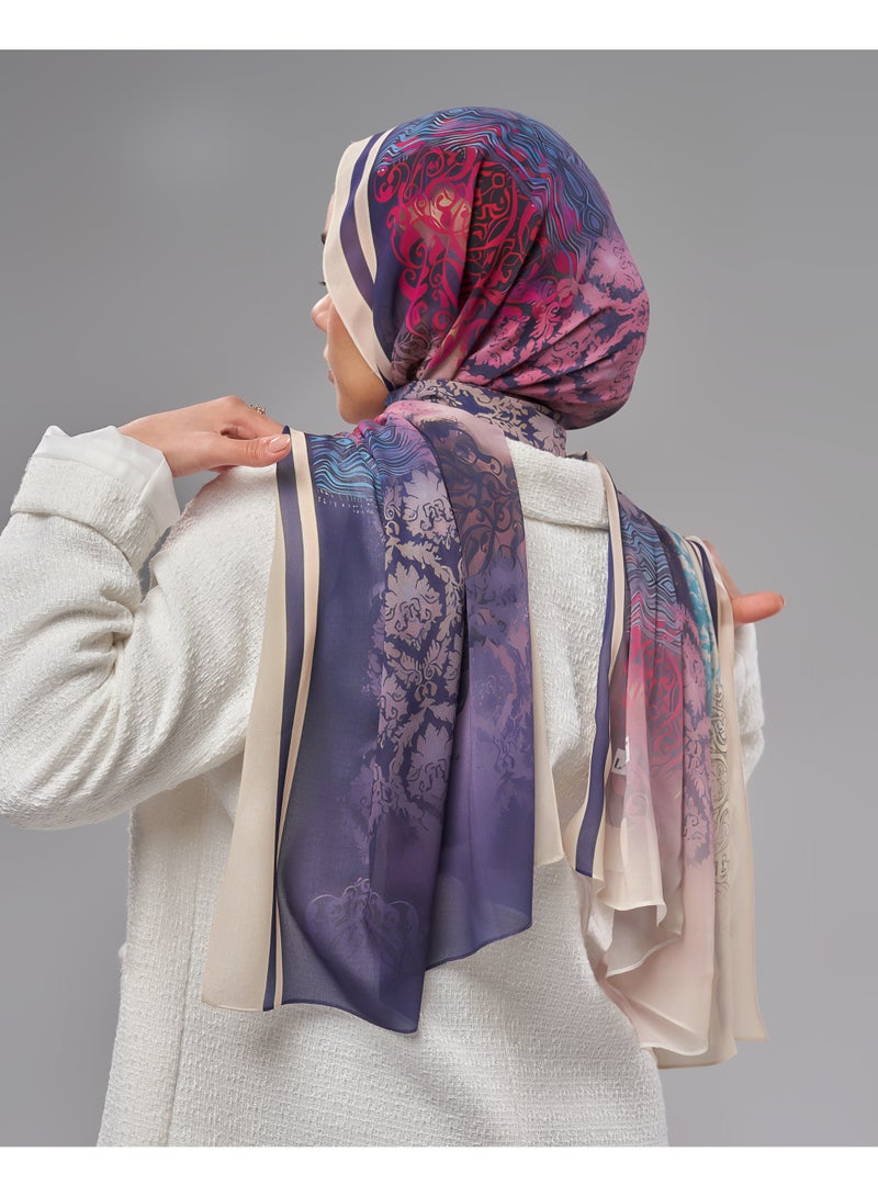 Lavezzi Printed Soft Chiffon Crepe Hijab Scarf for Women – Lightweight Long Muslim Headscarf (3) - Image 4