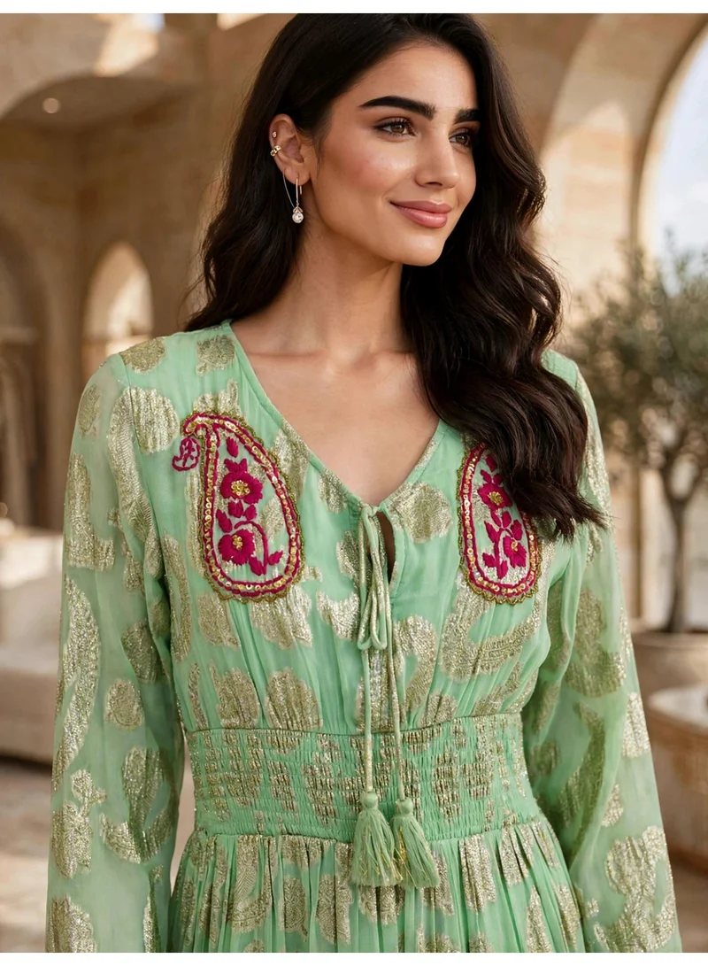 اكسا فستان رونق البوهيمية IK100Green