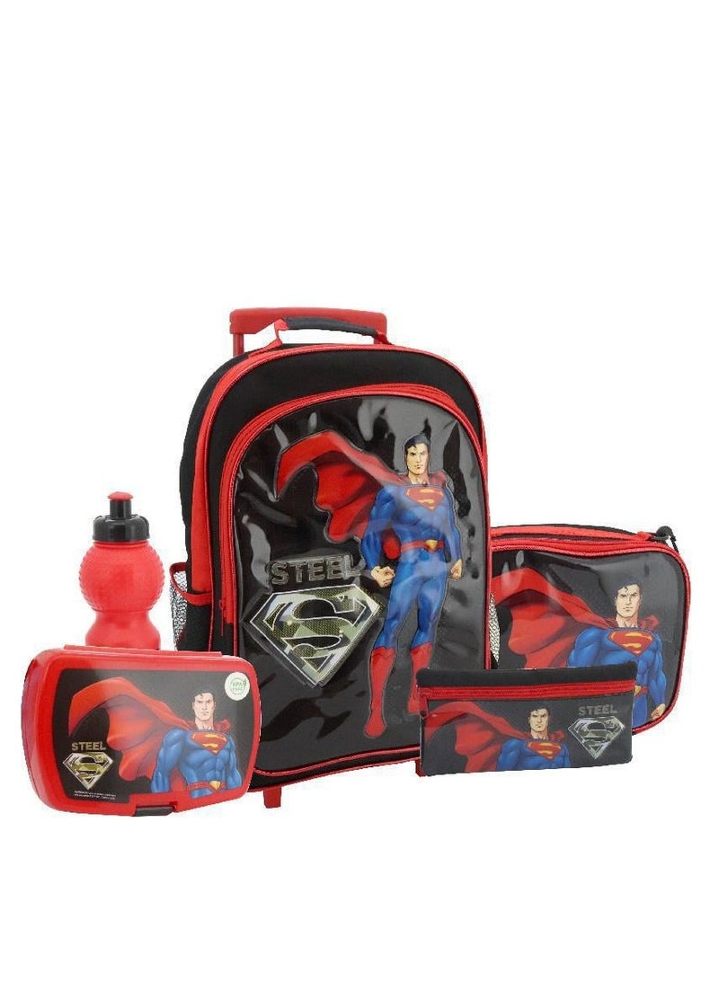 Warner Bros. Superman 5-in-1 Value Set Trolley Bag with Accessory