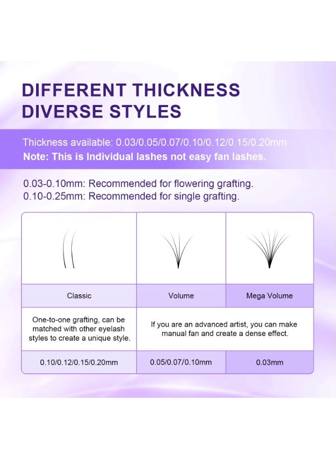 NAGARAKU Classic Eyelash Extensions – Individual Matte Black Faux Mink Lashes for Professional Use, Salon & Home - Image 4