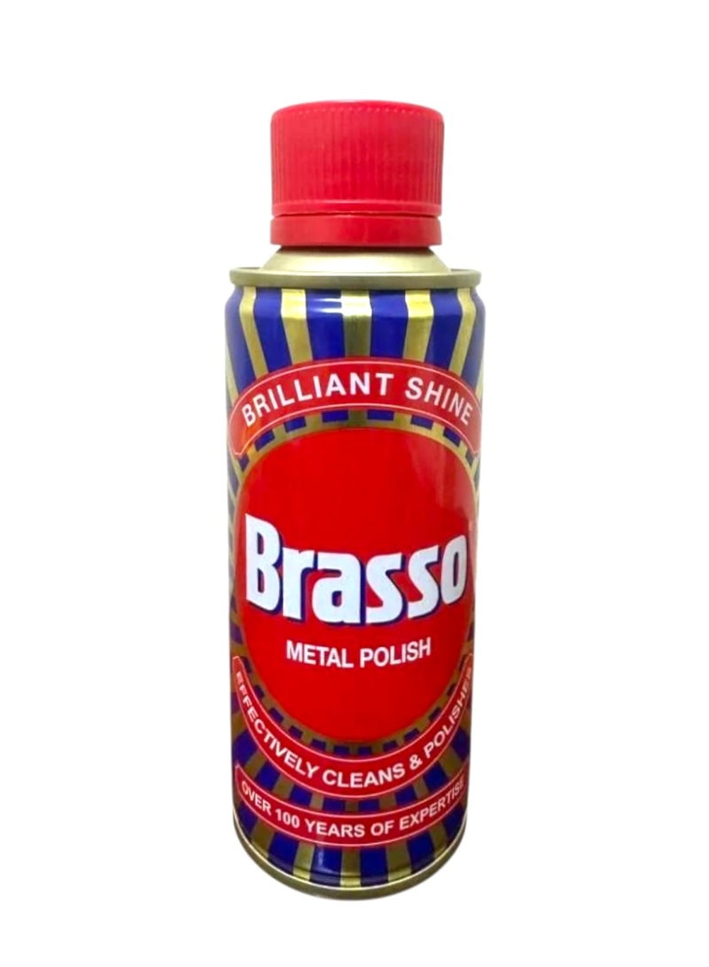 Brasso Liquid Metal Polish, Brilliant Shine, Brass, Copper, Pewter, Stainless Steel, Chrome, 200ml - Image 1