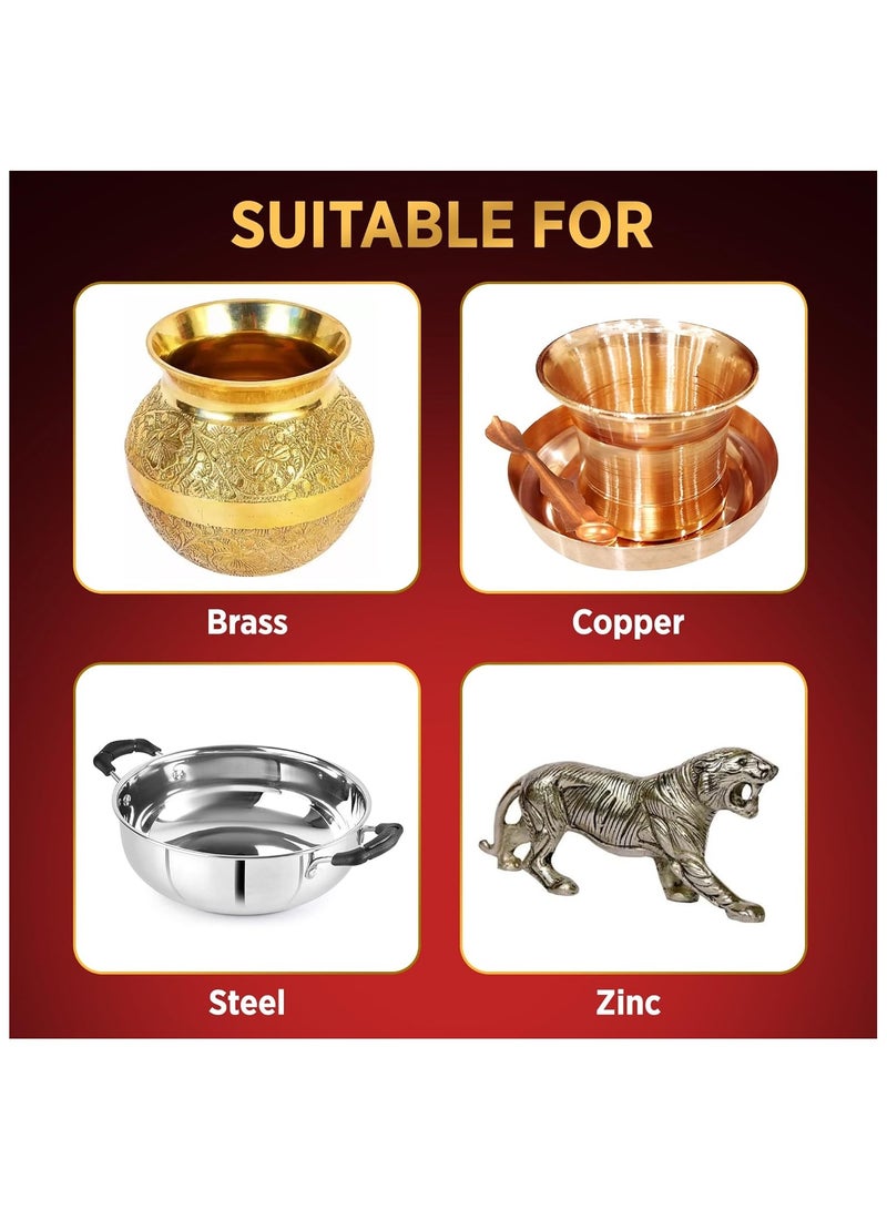 Brasso Liquid Metal Polish, Brilliant Shine, Brass, Copper, Pewter, Stainless Steel, Chrome, 200ml - Image 2