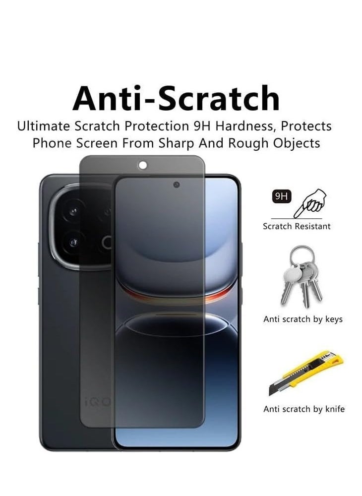Generic - [2 Pack] Compatible with VIVO iQOO 13 5G Privacy Tempered Glass Screen Protector  Ultra HD Tempered Glass Film  Anti-Spy  9H Hardness  Anti-Scratch  Bubble Free - Image 1