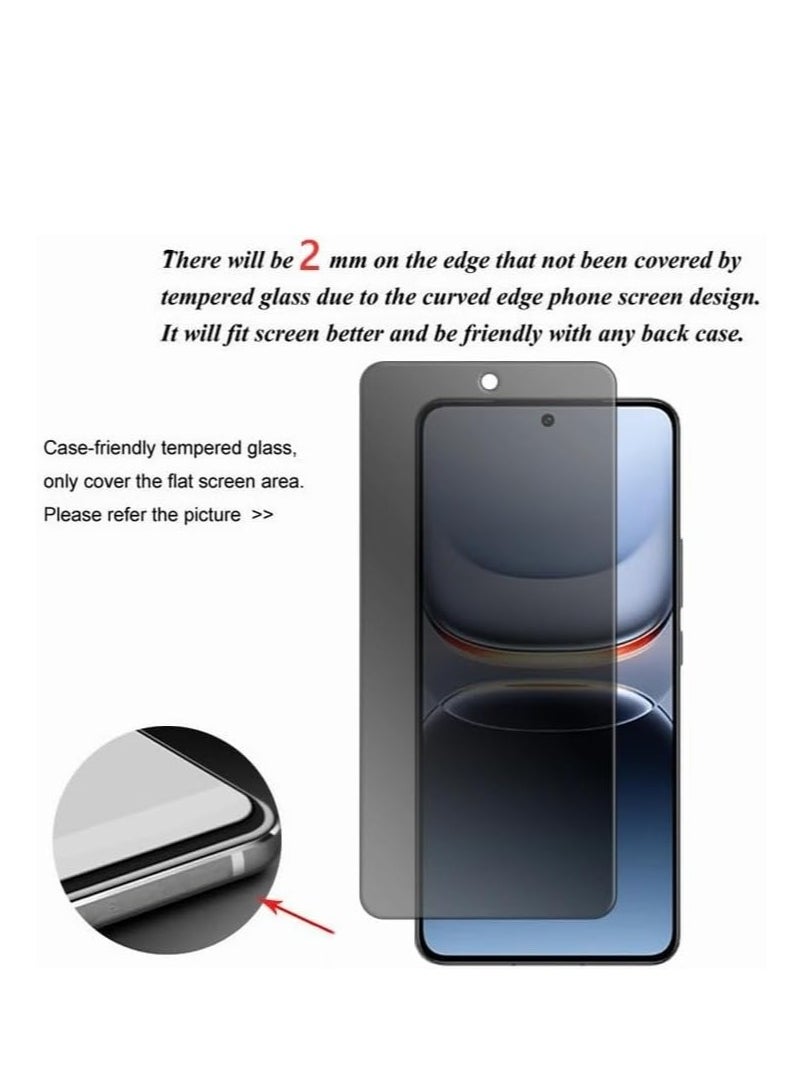 Generic - [2 Pack] Compatible with VIVO iQOO 13 5G Privacy Tempered Glass Screen Protector  Ultra HD Tempered Glass Film  Anti-Spy  9H Hardness  Anti-Scratch  Bubble Free - Image 1