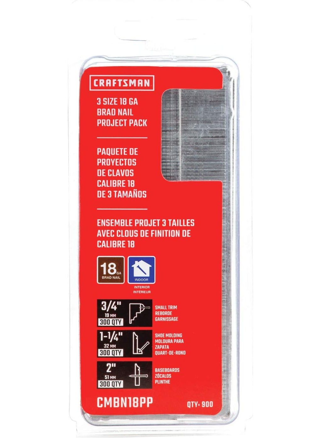 CRAFTSMAN CRAFTSMAN Brad Nails 18GA Project Pack CMBN18PP  - Image 1