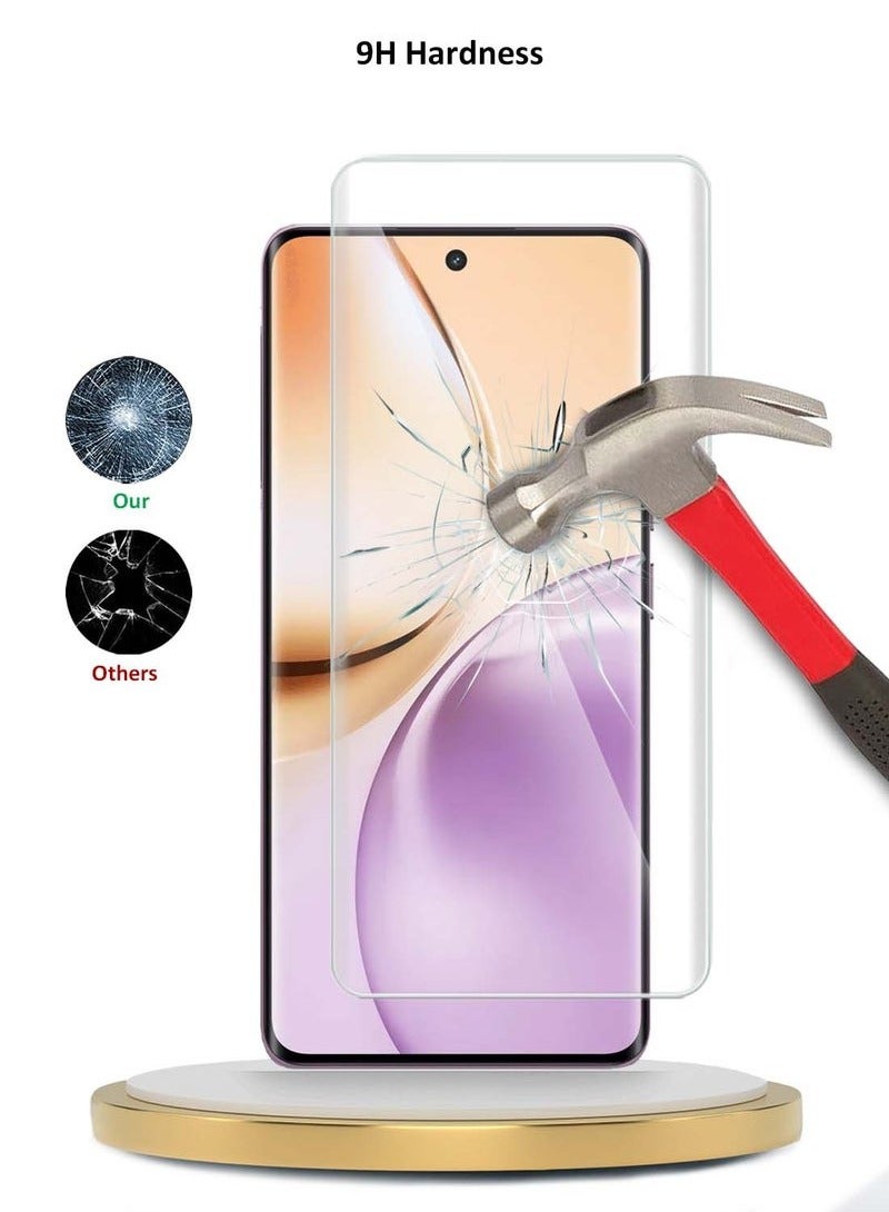 ELTRAZONE حماية شاشة زجاجية مقسّاة UV فاخرة لجهاز Realme 14 Pro 5G 2025 – تغطية كاملة مع حواف منحنية وحماية من الحافة إلى الحافة، لاصق UV، زجاج مقاوم للخدش 9H، فيلم عالي الوضوح يستجيب للمس – شفاف - Image 2