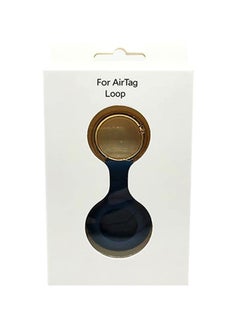 NIBEMINENT Silicone Protective Case Cover For Apple Airtags Blue/Gold  - Image 1