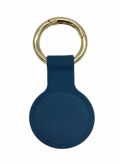 NIBEMINENT Silicone Protective Case Cover For Apple Airtags Blue/Gold  - Image 3
