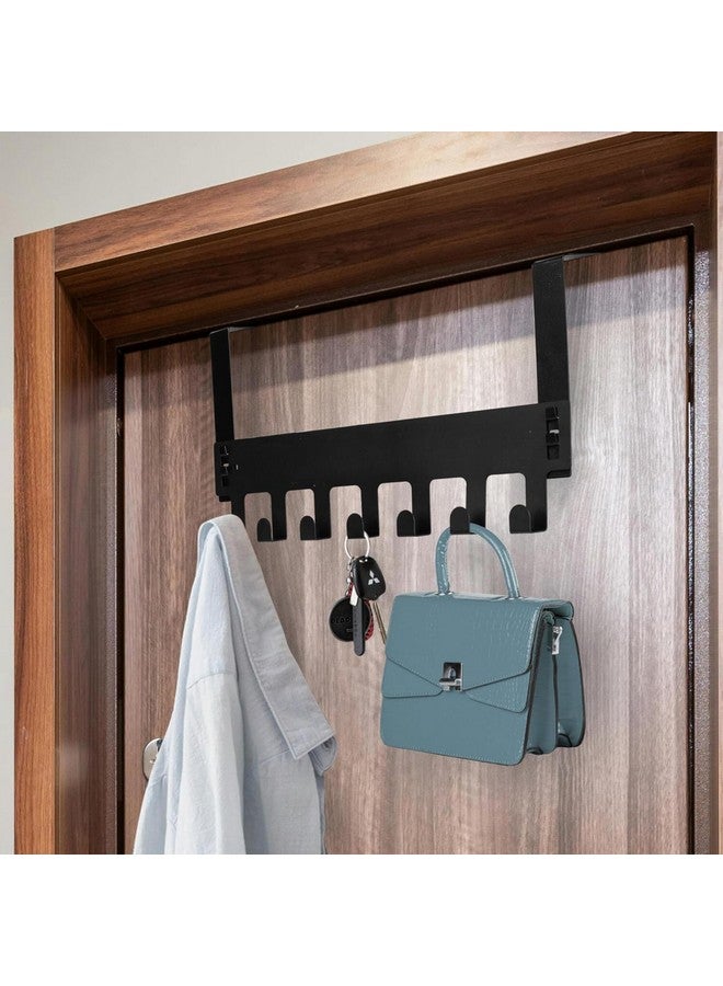 Boniry 2 Pcs Over The Door Hanger, 7 Hook Design Versatile Door Hook Hanger Ideal for Organizing Clothes - Perfect Door Hangers for Clothes and Accessories Heavy Duty Carbon Metal Home - Image 1