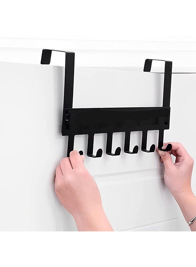 Boniry 2 Pcs Over The Door Hanger, 7 Hook Design Versatile Door Hook Hanger Ideal for Organizing Clothes - Perfect Door Hangers for Clothes and Accessories Heavy Duty Carbon Metal Home - Image 2