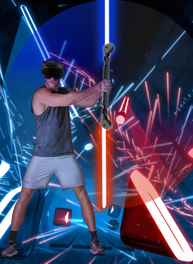 عام مقابض توسيع للتحكمات في Meta Quest Pro، ملحقات مقابض لوحدات التحكم في ألعاب الواقع الافتراضي للعب Beat Saber، Golf +، كرة الريشة، وألعاب البيسبول - Image 5