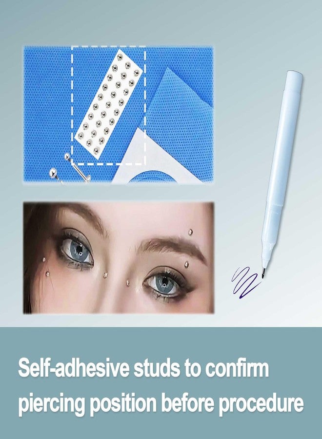 UAN Professional Sterile Body Piercing Kit - Disposable Sterilized Piercing Set for Ear, Nose, Navel Piercing (16G) - Image 4