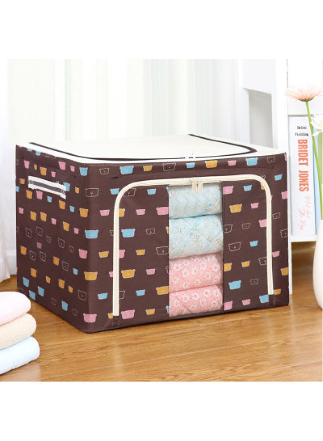 Oxford Cloth Steel Frame Folding Storage Box Waterproof Wear-resistant Environmental Protection Bainer Box Clothes Quilt Toy Storage Box - Image 1