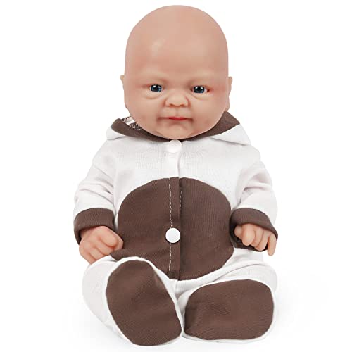 Vollence 14 inch Full Body Silicone Baby Dolls,Not Vinyl Dolls,Soft Realistic Real Silicone Baby Doll Bald, Lifelike Newborn Platinum Silicone Baby Doll - Girl - Image 1