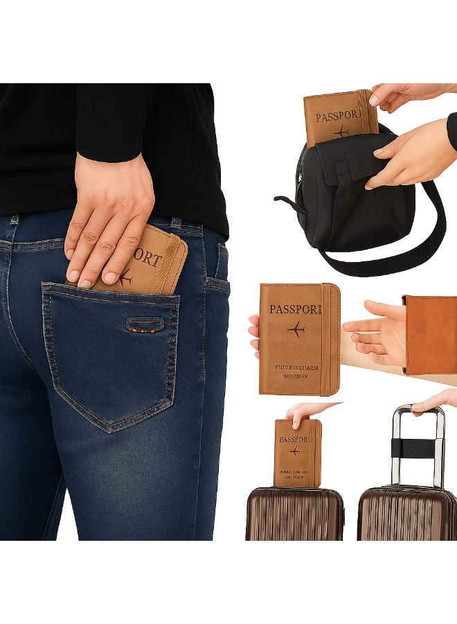 SARAOONT RFID Travel Wallet Passport Holder with Card Slots and Cash Organizer  - Image 2