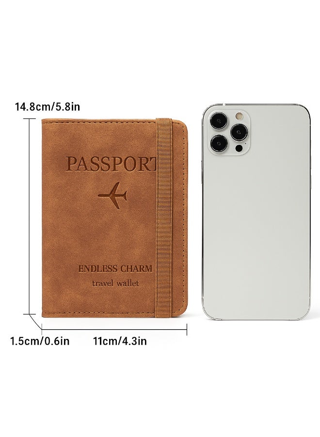 SARAOONT RFID Travel Wallet Passport Holder with Card Slots and Cash Organizer  - Image 4