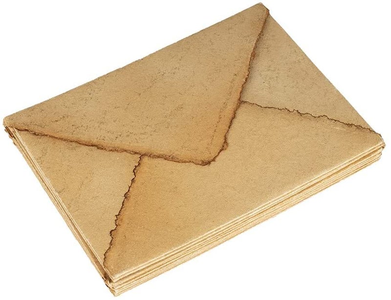 Wanderings Handmade Antiqued Deckle Edge Envelopes 625 x 925 Pack of 25 Vintage Envelopes for Wedding Invitations Letters Stationery Cold Press 150 GSM Cotton Paper - Image 1